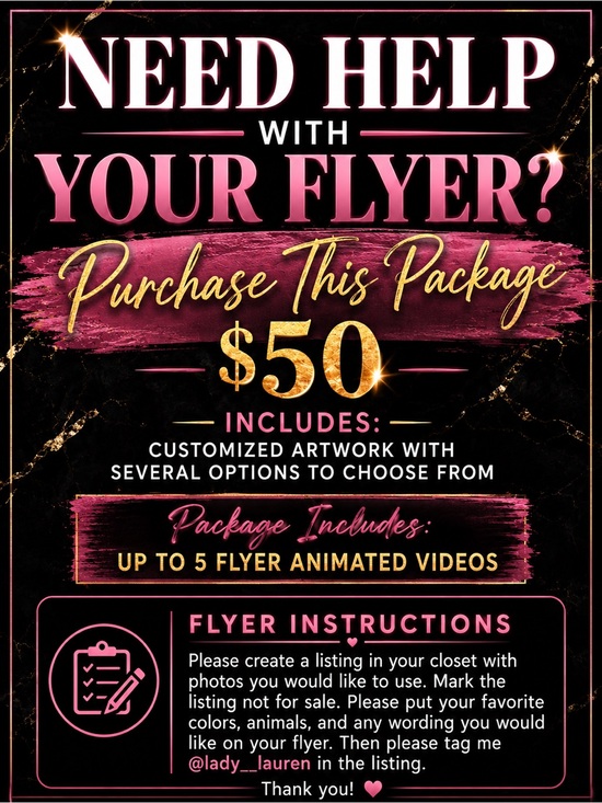 no brand Other - BUY NOW-NEED HELP WITH YOUR FLYER? Purchase this package!